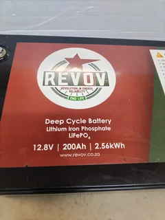 Revov - Lithium Iron Phosphate 12.8V Battery 200Ah, 2.56kWh
