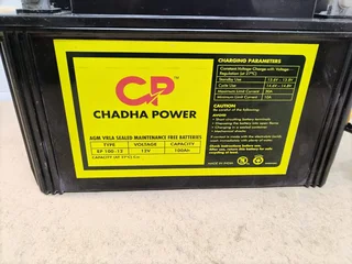 Chadha Power 12v 100ah Agm Vrla Sealed Maintenance Free Battery
