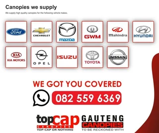 WE SUPPLY QUALITY FIBREGLASS CANOPY FOR MOST BAKKIE!!!