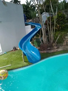 Swim Pool And Fun Park Slides