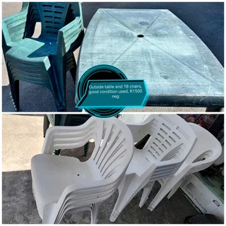 Outside table with 18 chairs R1500 onco