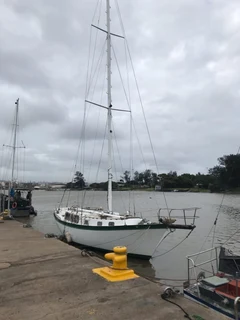 R300k. 38 ft Down Easter Traditional fibreglass sailing yacht for sale. Dbn. Call Anjé 0712961465