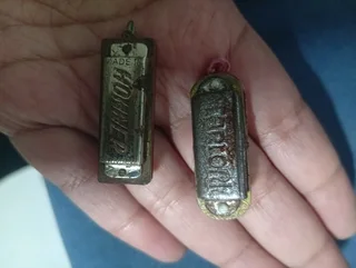 2 x miniature vintage harmonicas