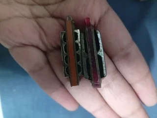 2 x miniature vintage harmonicas