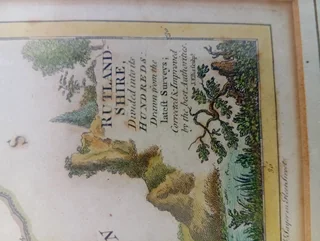 Antique map in frame