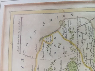 Antique map in frame