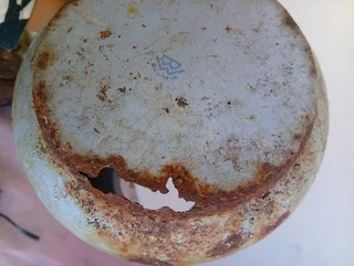 Large enamel Bavaria jug