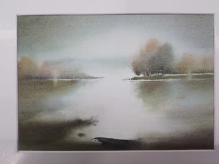 Exquisite Lake Scene in Original Watercolour