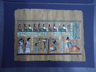 2 Egyptian Weighing of the Heart Papyrus Paintings