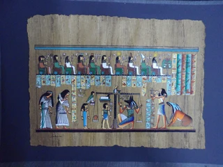 2 Egyptian Weighing of the Heart Papyrus Paintings