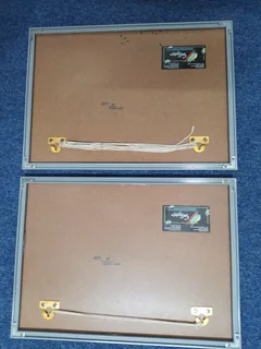 2 Grey Aluminium edge to edge Picture Frames