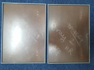 2 Grey Aluminium edge to edge Picture Frames