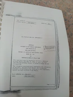 Partenavia P 68 Aircraft Flight Manual dated 1974