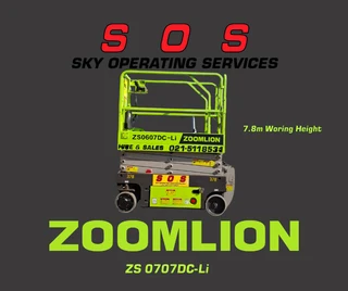 Lithium-Ion  Zoomlion  ZS 0607DC-Li 7.8m Slab Scissor