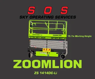 Scissor Lift Cherry Picker Zoomlion ZS1414DC-Li 15.7m Lithium-Ion Battery Powered For Sale