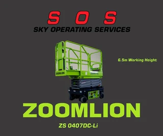 NEW Zoomlion ZS0407DC-Li Scissor Lift, Lithium-Ion Battery Powered, 6.5m Working Height, FOR SALE