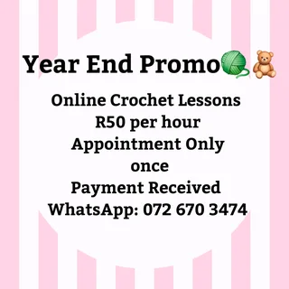 Online Crochet Lessons - Year End Promo