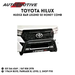 Toyota Hilux Legend 50 Honey Comb Nudge Bar - Black