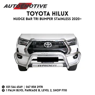 Toyota Hilux Nudge Bar (Tri-Bumper) - Stainless Steel