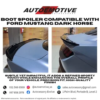 Boot Spoiler compatible with Ford Mustang Dark Horse