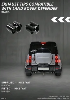 Exhaust Tips compatible with Land Rover Defender - Fitted
