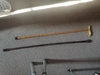 2 x Canes, 2 x Crutches, an ankle brace and cushion support