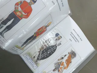 set of cards illustrating the uniforms and attire of combatants during the Anglo-Zulu War of 1879