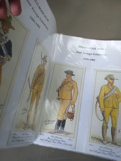 set of cards illustrating the uniforms and attire of combatants during the Anglo-Zulu War of 1879