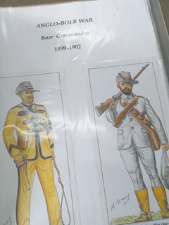set of cards illustrating the uniforms and attire of combatants during the Anglo-Zulu War of 1879
