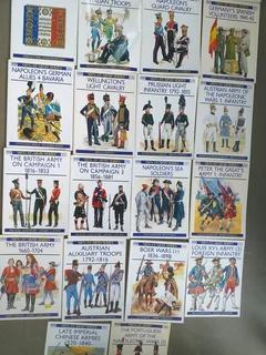 collection of books from the &#34;Men-at-Arms&#34; series by Osprey Publishing