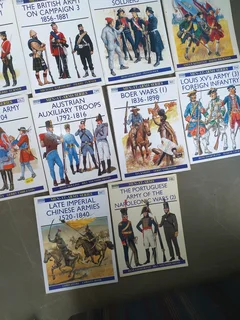 collection of books from the &#34;Men-at-Arms&#34; series by Osprey Publishing