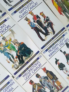 collection of books from the &#34;Men-at-Arms&#34; series by Osprey Publishing