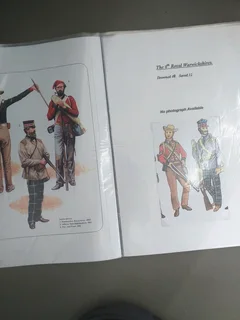 collection of cards depicting historical British Army uniforms