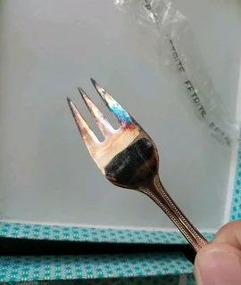 Set of six silver-plated forks in their original packaging