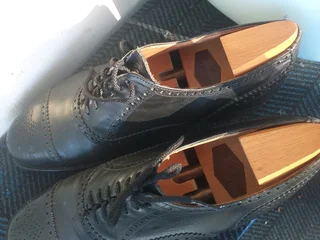 Crockett &amp; Jones leather brogue shoes size 10 come with  J.M. Weston shoe trees Secondhand R1395