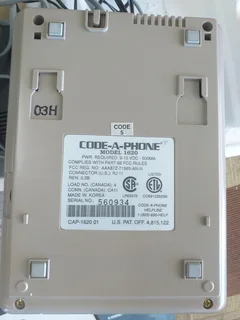 Code-A-Phone Answering System, Model 1620 Working condition R349