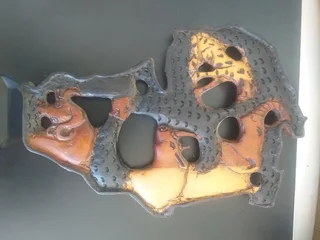 Wooden big 5 wall hanging figurine About 30cm long R149