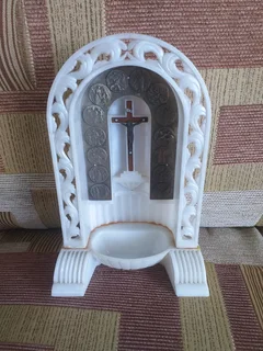 Vintage holy water front figurine Plastic