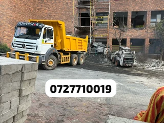 Debris removal and rubble removal….Demolition of buildings..Tlb hire..Building Sand