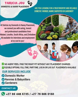 Looking A Job As Housekeeping And Nanny Replacement