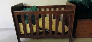 Wooden baby cot