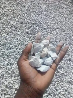 Landscape instant roll on lawn grass and decorative stones pebbles