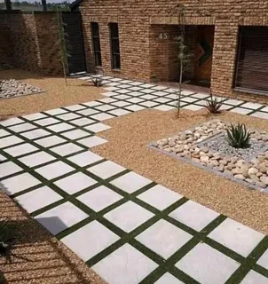 Instant roll on lawn grass // buffalo grass// kikuyu grass and decorative garden stones