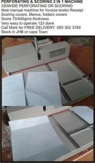 Manual 2in1 PERFORATING AND SCORING, THE CREASING CAN CREASE DIGITAL PRINTED WORK