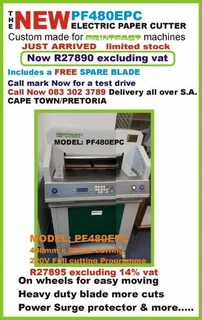 Business card cutter PF50W cuts 50x90mm cuts up to 300gms NEW