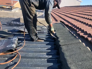 Waterproofing torch on roof repair leaks