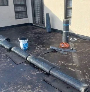 Waterproofing torch on roof repair leaks and cracks