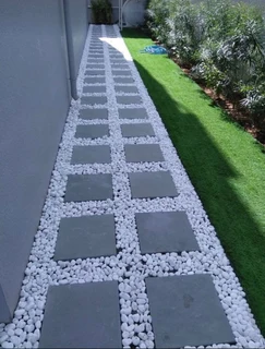 Buffalo grass instant roll on lawn grass// decorative stones