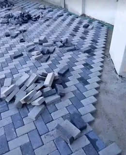 Instant roll on lawn grass// bricks paving// artificial turf grass