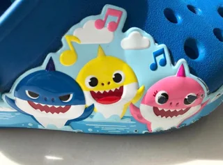 Baby Shark Crocs C10, 2Jibbitz,baby shark T-shirt and a cake topper